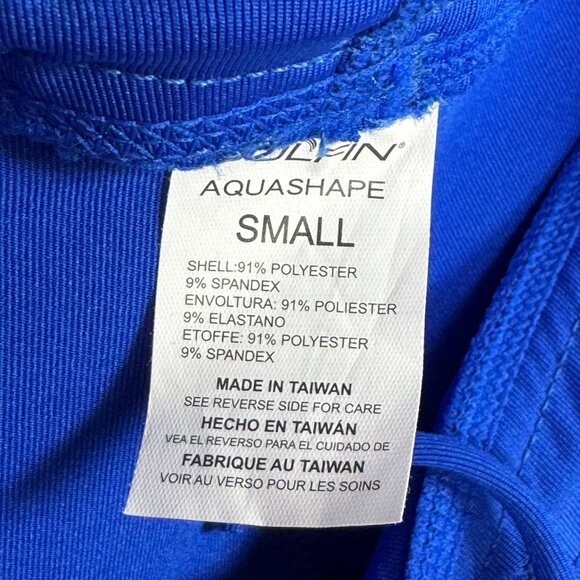 NWT Dolfin Aquashape Women's Swim Leggings Size S Blue Sun Protection Low Rise - Picture 9 of 16